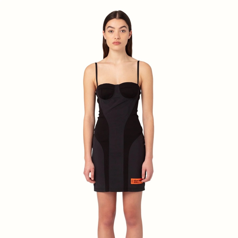 Heron Preston Black Corset Dress